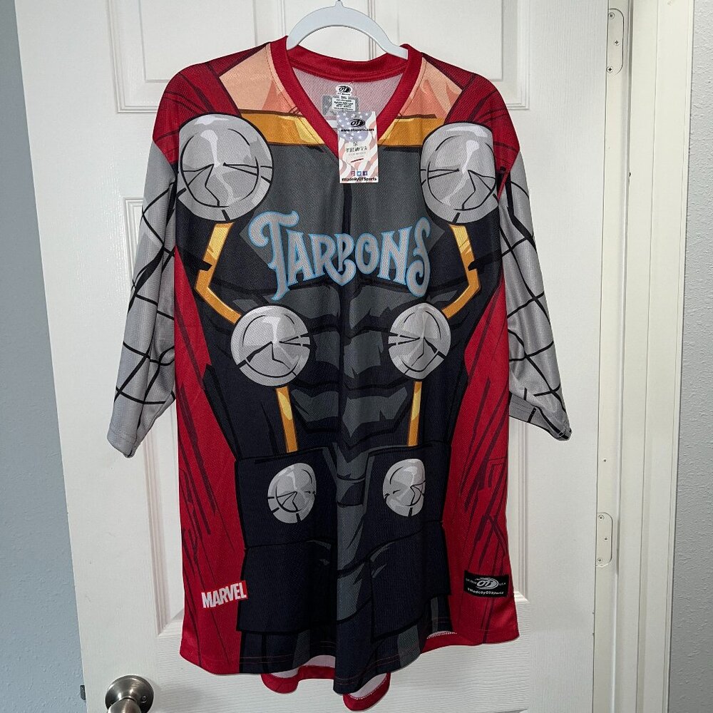 Marvel OT Sports Tampa Tarpons THOR Jersey Multicolor Size 3XL NEW